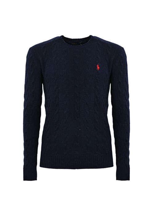 Maglione a trecce misto cashmere Blue POLO RALPH LAUREN | 710876762002